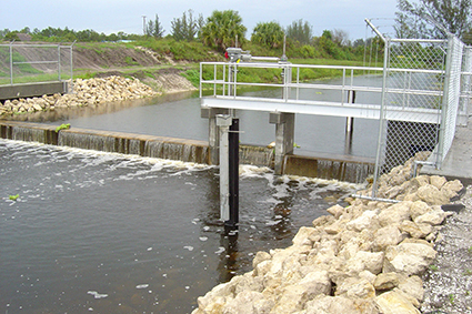 South Indian River Water Control District Water Control Structure at Canal 14.